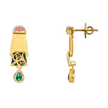 Evara Antique Emerald Necklace Set